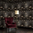 thumbnail image 6 of Baroque Peel and Stick Wallpaper Ethereal Mushroom Grove Starry Glowing Caps Moths Wall Mural 17.7in x 9.8ft Self Adhesive Removable Wall Paper Renter Friendly Wallpaper for Women Bedroom Salon, 6 of 8