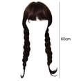thumbnail image 3 of Peluca de Cosplay, disfraz de Cosplay negro, peluca de pelo largo, lavable para fiesta temática de Cosplay, 3 of 3