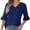 Blue, variant on SHE IS Womens 3/4 Sleeve Tops, Womens Long Sleeve Graphic V Neck Business Casual Tops for Women 3/4 Sleeve Blouses for Women Long Sleeve Dressy Vintage Shirts for Women