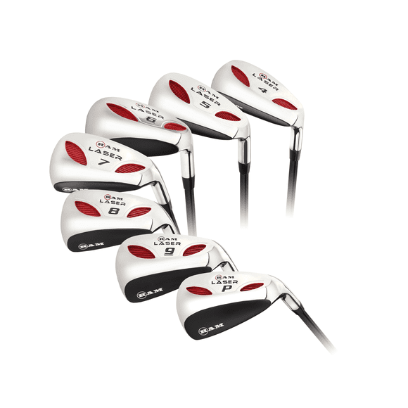 Ram Golf Laser Acier Fers Hybrides Set 4-SW (8 Clubs) - Main Droite Hommes - Flex Régulier