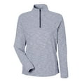 thumbnail image 4 of North End NE415W Women's Eclipse Jacquard Quarter-Zip Pullover-Classic Navy Heather-M, 4 of 6