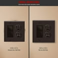 thumbnail image 4 of ENERLITES Combination Duplex Receptacle Outlet/Decorator Switch Wall Plate, Mid-Size 2-Gang, Polycarbonate Thermoplastic, 882131M-BR, Brown, 4 of 7