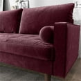 thumbnail image 5 of Pemberly Row Contemporary Velvet Living Room Loveseat In Rosy, 5 of 6