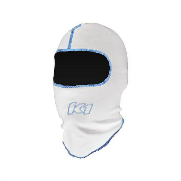 K1 RaceGear 17-CHV-W Balaclava Vented Coolmax Head Sock, White - Universal
