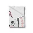 thumbnail image 2 of Kitty Soft Flannel Fleece Throw Blanket, Layout of Love Typography with a Charming Kitten and Hearts, Cozy Plush for Indoor and Outdoor Use, 70" x 90", Pale Pink Dark Blue Grey, by Ambesonne, 2 of 5