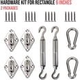 thumbnail image 2 of Sunrise Sun Shade Sail Hardware Kit for Square and Rectangle Sun Shade Sail Installation with 6 inches Turnbuckles, Stainless Steel, Set of 2 B, 2 of 5