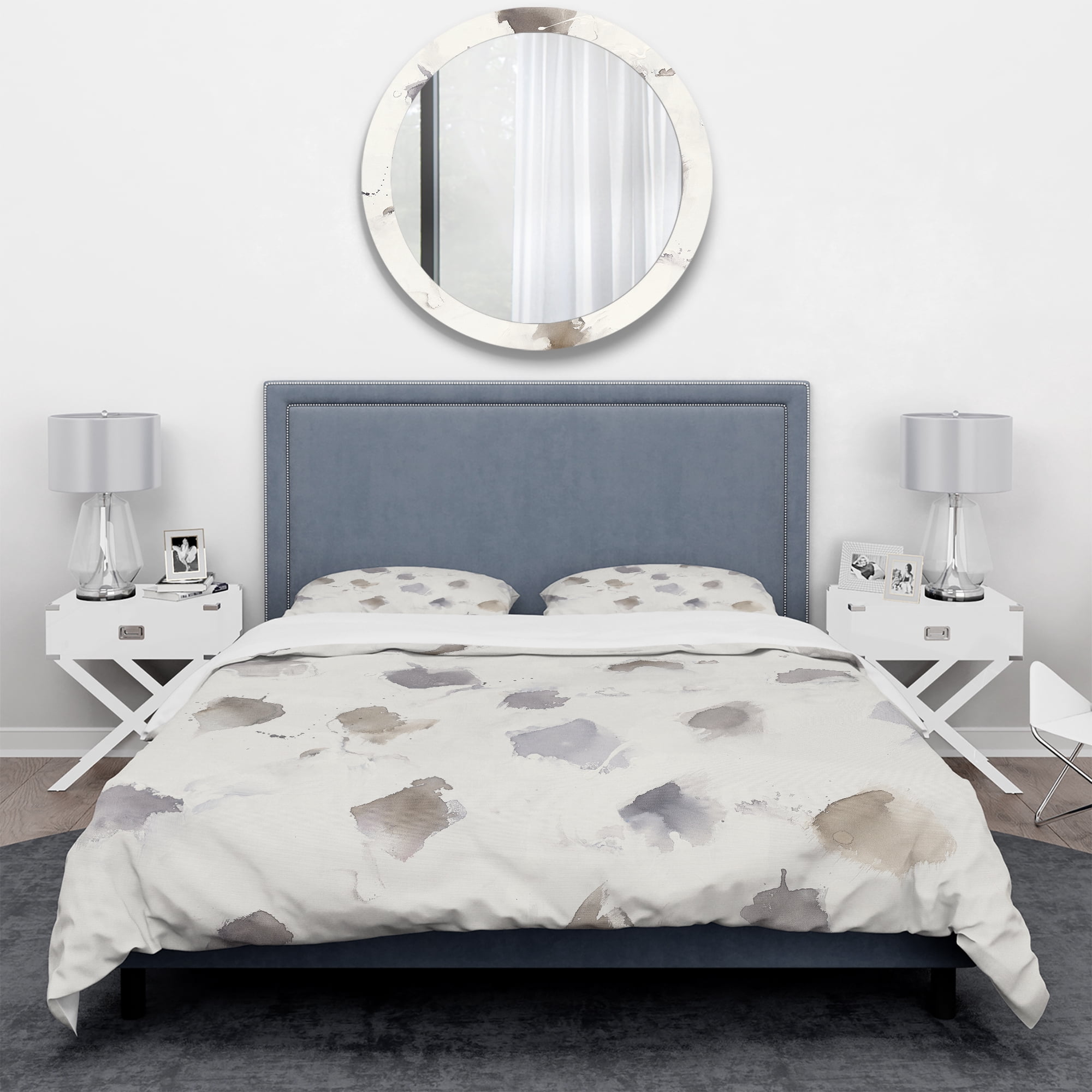 Designart 'Brown Nougat' Geometric Duvet Cover Set