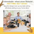 thumbnail image 3 of AILKIN Wheat Straw Plates and Bowls Sets for 4,Unbreakable Dinner Plates,Dishes Sets,Reusable Plate and Bowls Microwave Dinnerware Dishwasher Safe,Plastic Dinnerware Sets,Black, 3 of 5