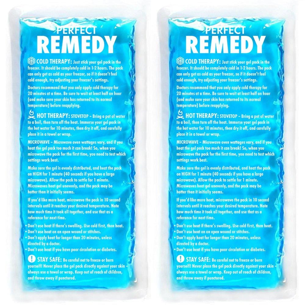 Ice Packs for Injuries 2 Flexible & Reusable Hot / Cold Compress Gel
