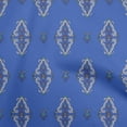 thumbnail image 1 of oneOone Cotton Cambric Medium Blue Fabric Block Craft Projects Decor Fabric Printed By The Yard 56 Inch Wide, 1 of 1
