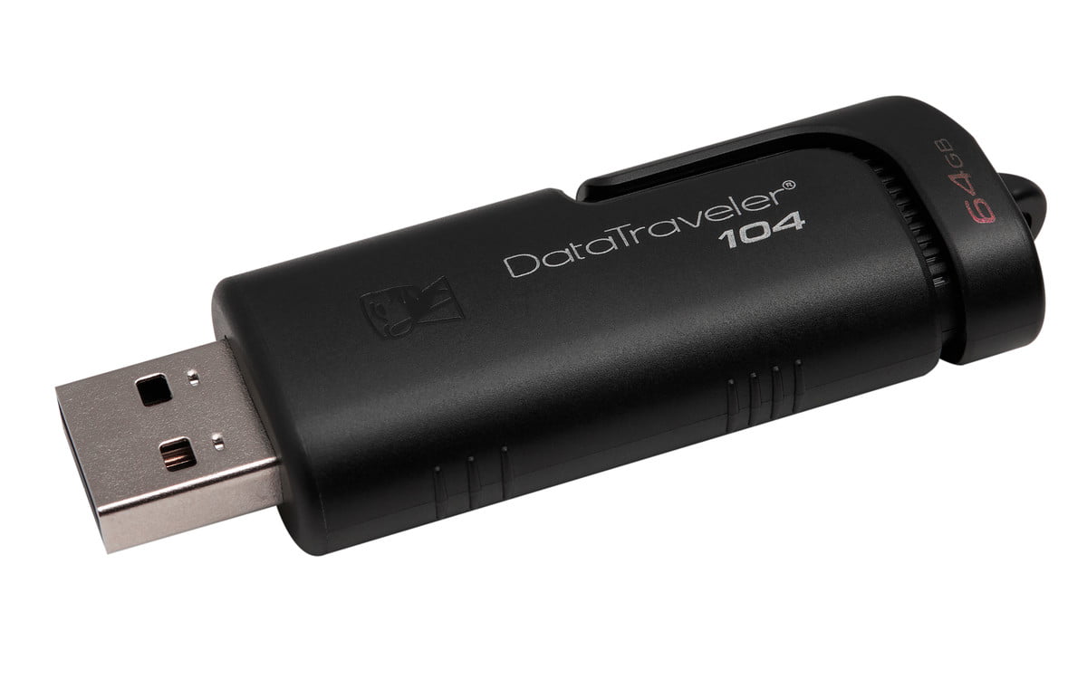 Kingston DataTraveler 104, 64GB, USB Flash Drive, 30MB/s Write - Walmart.com