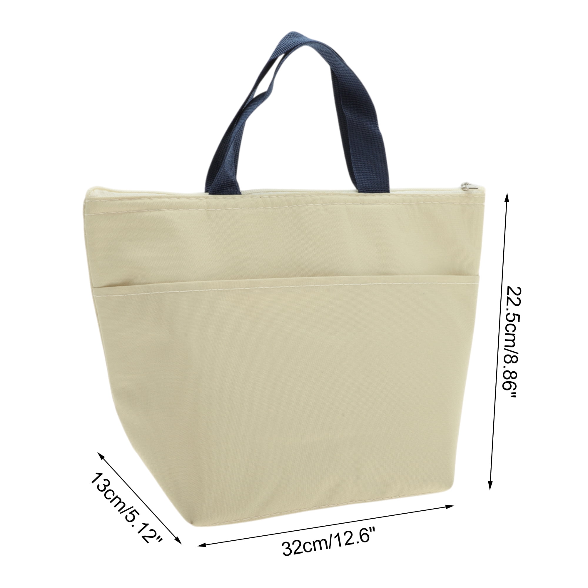 Unique Bargains Waterproof Thermal Bag for Work 12.6"x5.12"x8.86" 1 Pc Beige