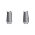thumbnail image 1 of Inteprter Copas de cóctel, suministros para el hogar, flauta de champán de doble capa, suministros para fiestas de acero inoxidable, vaso de vino, plata plata mate arpox.180ml 2piezas Inteprter CBP277745, 1 of 5