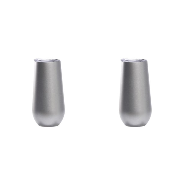 Yuarrent Copas de cóctel de doble capa, copa de champán irrompible de acero inoxidable OZ, copa de tostado, vaso de vino de regalo dulce Type3 NO3 Yuarrent CBP277745
