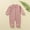 Pink, variant on Riecok Newborn Baby Boys Girls Rompers Long Sleeve Round Neck Solid Color Onesie Newborn Baby Cotton Onesie Yellow 3 Months