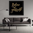 thumbnail image 3 of Lula Bijoux and Company 20x20 Black Modern Wood Framed Wall Art Titled - Believe in Yourself, 3 of 6