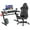 Black/Grey, variant on Goplus Z-Shaped Racing Style Desk &  Massage Gaming Chair Set for Home Office Red