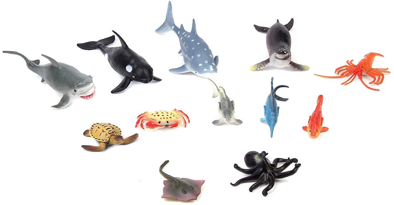 Details about   12pcs/set Plastic Marine Animal Model Toy Figure Ocean Creatures Animal toy SW 