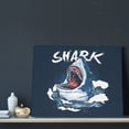 thumbnail image 3 of Naloa Shark Print Canvas Bathroom Wall Art,Bathroom Wall Art Decoration, Canvas Poster Prints,Decorative Paintings for Living Room, Bathroom, Kids Room, 3 of 6