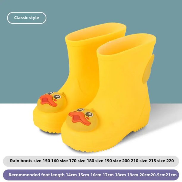Botas de lluvia impermeables de dibujos animados para niños, zapatos de goma antideslizantes, venta al por mayor, zapatos para estudiantes de guardería, clima húmedo cómodo para