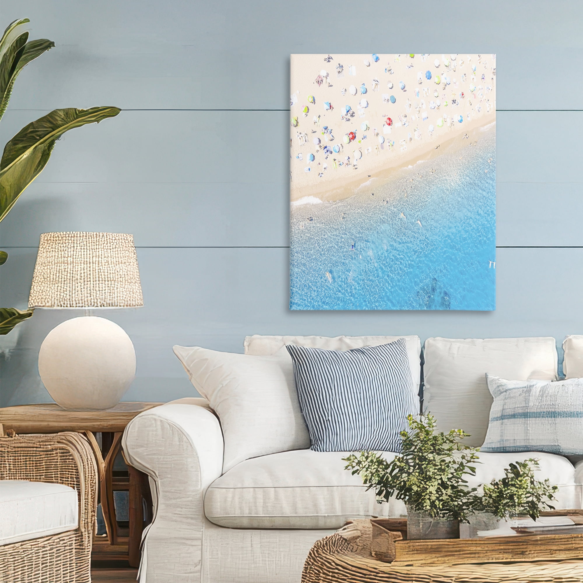 Stupell Industries Happy Beach in Summer Canvas Wall Art, design by Leah Straatsma