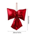 thumbnail image 3 of HomeDM Christmas Bows Ornament Xmas Ribbon Bowknots for Christmas Tree Decor Red 7.87"x9.84" Bows Crafts Pendants for Wreath Holiday Gift Wrapping Wedding Party Front Door Garland Decorations, 3 of 6