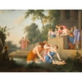 thumbnail image 2 of Laurent de la Hyre 18x15 Black Ornate Wood Framed Double Matted Museum Art Print Titled - The Finding of Moses (Between 1647 and 1650), 2 of 5