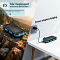 thumbnail image 5 of SOLPOWBEN 20000mAh Solar Power Bank Compatitble for iphone Portable Solar Power Bank with Dual 5V USB Ports 2 Flashlight Compass Battery Pack for Outdoor Camping Hiking(Blue), 5 of 8