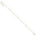 thumbnail image 2 of Primal Gold 14 Karat Yellow Gold Mirror Beads 9-inch Plus 1-inch Extension Anklet, 2 of 4