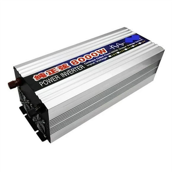 Onduleur Onde Sinusoïdale Pure 4000W 6000W 8000W Onduleur Solaire pour Voiture avec Affichage LED DC 12V 24V à AC 110 220 Convertisseur de Tension, Grand Usage