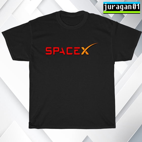 New SpaceX Logo Black/Navy/Sport Grey/White Men's T-Shirt S-5XL