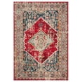 thumbnail image 2 of SAFAVIEH Monaco Bruce Overdyed Geometric Area Rug, Ivory/Red, 5'1" x 7'7", 2 of 7