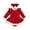AB8 Red, variant on Tisuna Christmas Girls Dresses Solid Color Long Sleeve Crew Neck Romper Fashion Casual Autumn Winter Baby Dress With Headband Red Size 3-6 Months