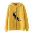 thumbnail image 5 of Sudadera con capucha y cremallera de plumas Harajuku gótica de hip-hop oscuro para hombre y mujer, chaqueta Harajuku, sudadera, 5 of 5
