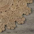 thumbnail image 4 of Woven Paths 6' Round Solid Braided Circles Jute Indoor Area Rug, 4 of 9