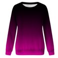 thumbnail image 4 of Viikei Sweatshirts for Women Clearance under $10,Long Sleeve Shirts for Women Fall Womens Tops Fashion,Women Long Sleeves Casual Gradient Printing Crewneck Pullover Sweatshirt Tunic Tops Hot Pink S, 4 of 4