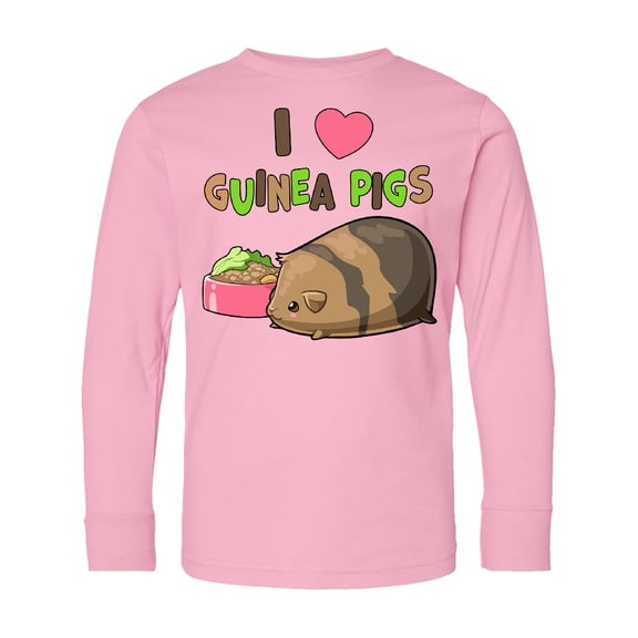 Inktastic I Love Guinea Pigs Long Sleeve Youth T-Shirt
