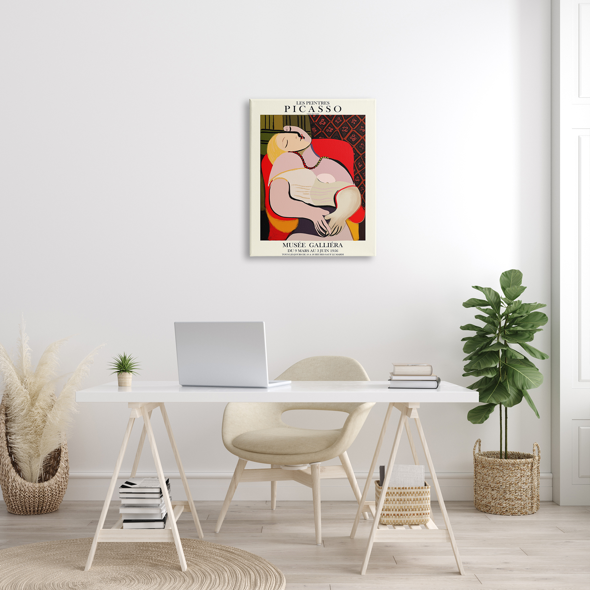 Stupell Industries Picasso Traditional Abstract Painting Dreaming Red Chair, 24 x 30, Designed by Ros Ruseva