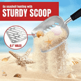 thumbnail image 3 of Cat Litter Scoop, Metal, 13.8 x 5.3 in, Deep Shovel Poop Sifting with Long Handle, Pooper Lifter Works with All Type of Cat Litter, with Holder, 3 of 7