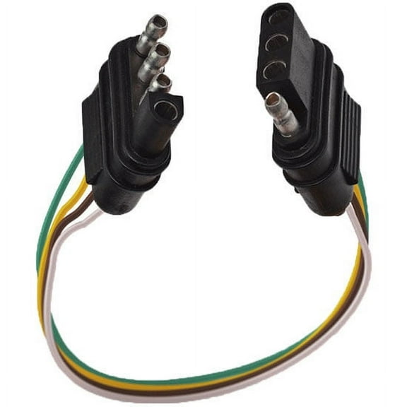 Install Bay 4-Way Trailer Plugs (IBTH4P) - 4-Way All-Copper Trailer Wiring Plugs - Pack of 5