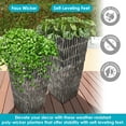 thumbnail image 3 of Sunnydaze Hyacinth Outdoor Poly-Wicker Tall Planters - 2pk - 11" - Fog, 3 of 6
