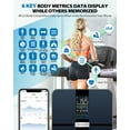 thumbnail image 4 of ABLEGRID Smart Digital Scale for Body Weight and Fat Rechargeable, Large LCD Display, 22 Body Composition Metrics BMI, Heart Rate, 400lb, Black, 4 of 6