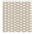 thumbnail image 3 of Ambesonne Brown Paisley Shower Curtain, Zentangle Butterfly, 69"Wx70"L, Caramel and White, 3 of 5