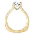 thumbnail image 3 of AFFY 0.28 Carat (Cttw) Round White Natural Diamond Semi Mount Engagement Ring In 14k Solid Yellow Gold (I-J Color, I2-I3 Clarity) Ring Size-12, 3 of 3