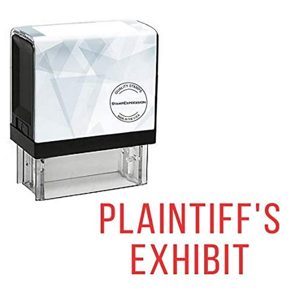 StampExpression - PLAINTIFF'S Exhibit Office Self Inking Rubber Stamp - Red Ink (A-5765)