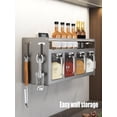 thumbnail image 7 of Spice Rack Organizer Carbon Steel Kitchen Rack Organizer Counter Storage Shelf 1-Tier Bathroom Countertop Organizer New, 7 of 7