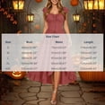 thumbnail image 3 of BRGZLK Womens Halloween Dress Gothic Sleeveless Smocked Ruffle Asymmetrical Hem Vintage Lace Up Tank Dresses Medieval Renaissance Festival Party Cosplay Costume Watermelon Red L, 3 of 6