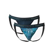 Papi 2-Pack Jockstraps Underwear - UMPA108 (Crystal Teal/Pageant Blue, S)