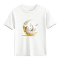 thumbnail image 4 of Spazoro Girls T-Shirts Tee, Crew Neck 100%Cotton Short Sleeve Cute Print Casual Tops for Kids White Size 2, 4 of 6