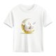 thumbnail image 4 of Blusas y camisas de manga corta con cuello redondo para niños Camiseta de verano de manga corta estampada para niñas Jersey elegante de cuello redondo para niñas Top de algodón para niños, 4 of 6